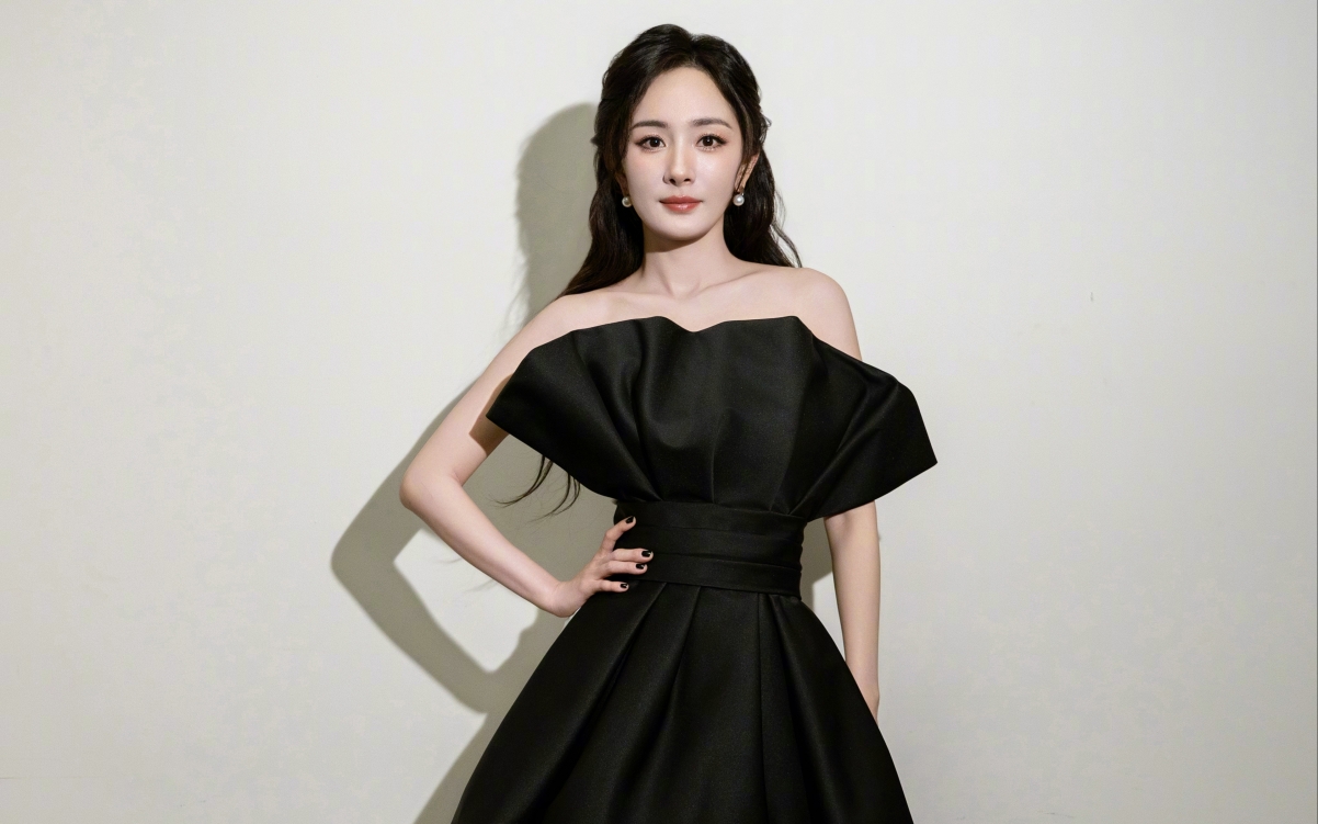 黑色裙子气质美女杨幂 4k壁纸